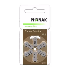 Phonak 312 Batteri